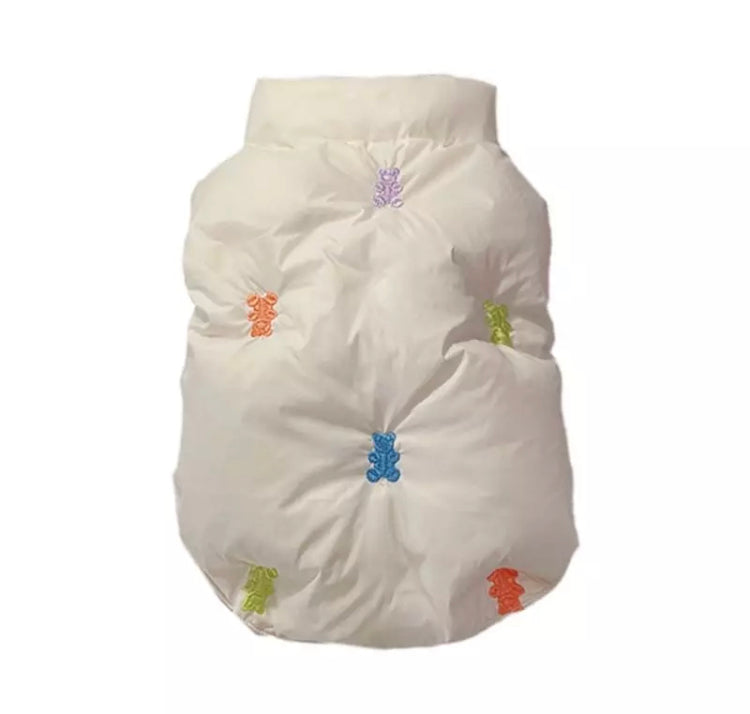 Embroided Gummy Bear Puffer Jacket