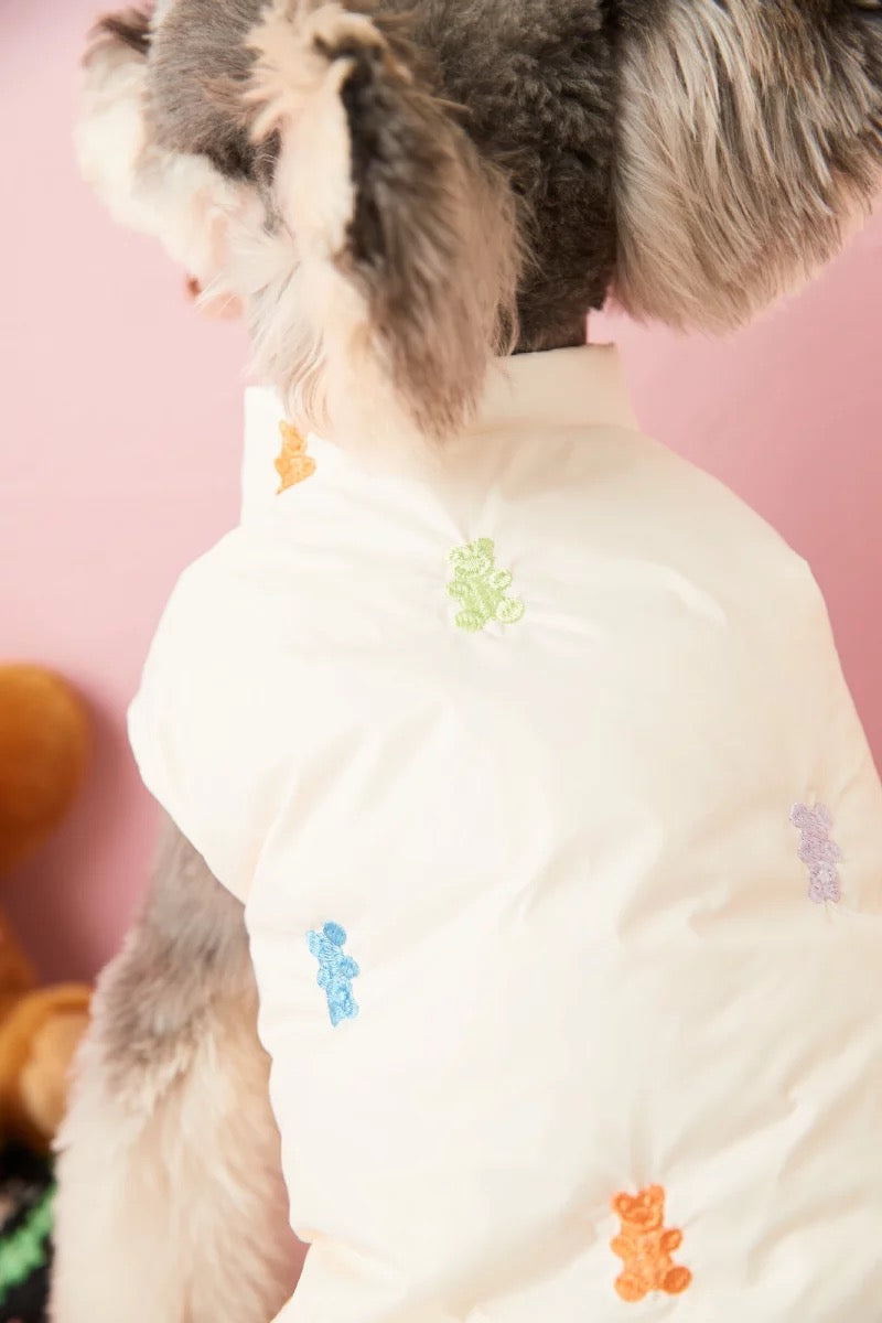 Embroided Gummy Bear Puffer Jacket