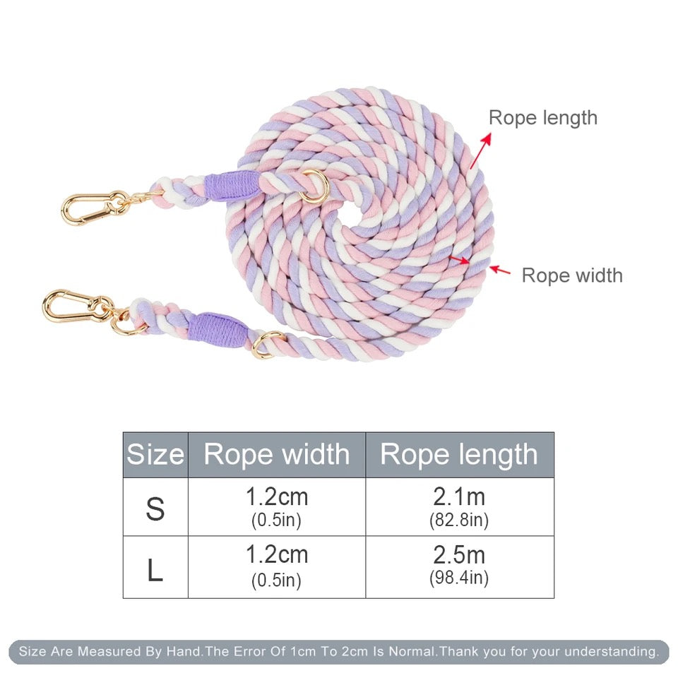 Colourful Rope Dog Leash