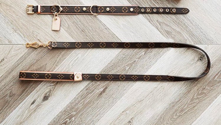 Chewy Vuitton Collar and Leash Set - Boujee Pup Co