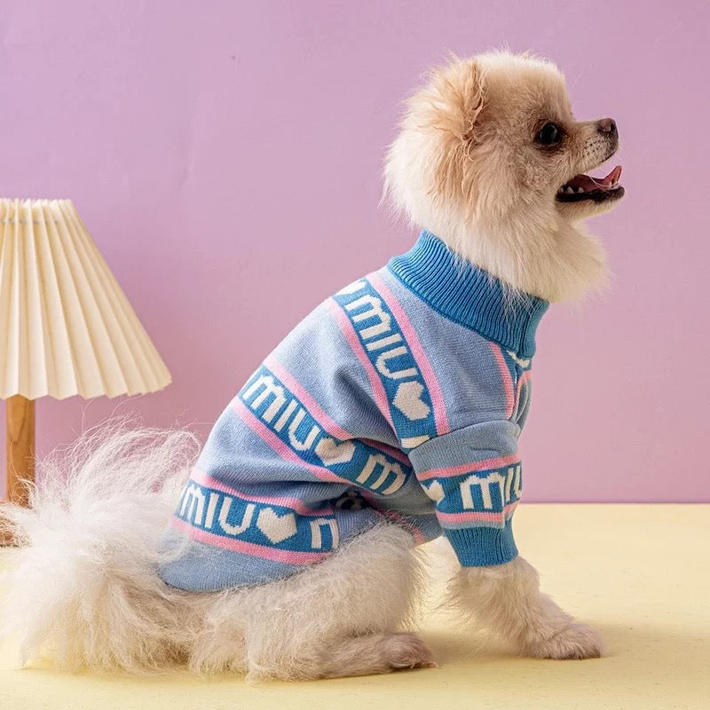 miu miu designer dog sweater jumper