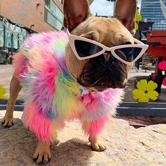 Chic Fluffy Rainbow Sweater