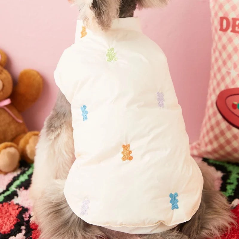 Embroided Gummy Bear Puffer Jacket