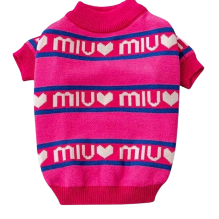 miu miu designer dog sweater jumper