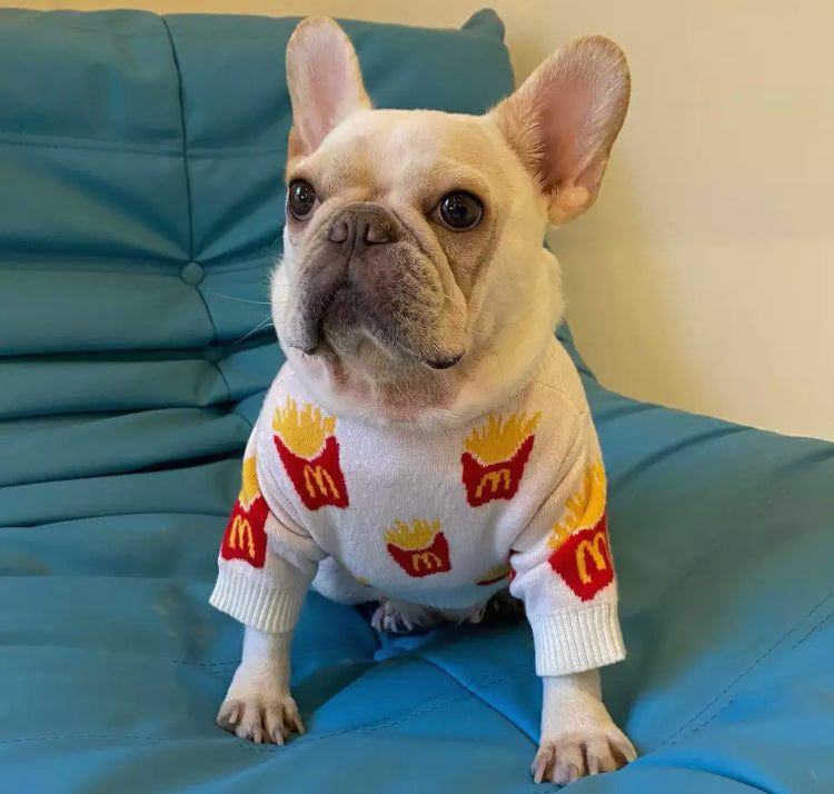 French Bulldog McFries Sweater