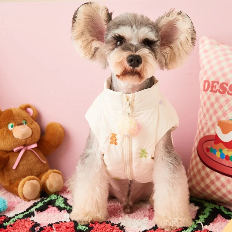 Embroided Gummy Bear Puffer Jacket